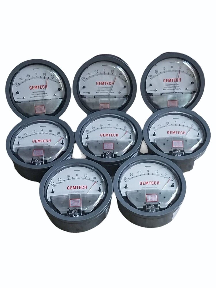 Gemtech Differential Pressure Gauge Range 30-0-30 Pa - Accuracy: 2% (-Ha Model 1) Of Fs (3% (-Ha 1.5%) On -0