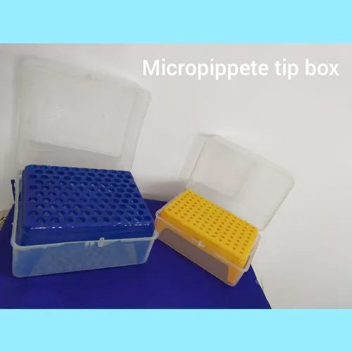 Micro Pipette Tip Box - Color: Blue & Yellow