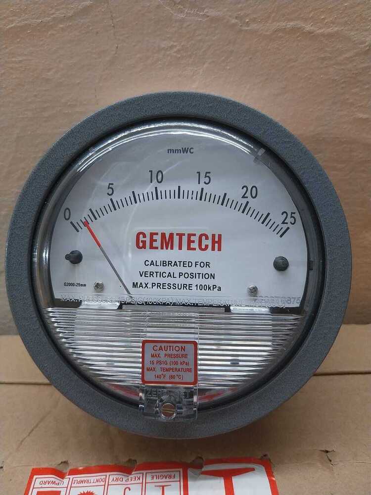 GEMTECH Differential Pressure Gauge Delhi From Industrial Area Bijoli Jhansi Uttar Pradesh India