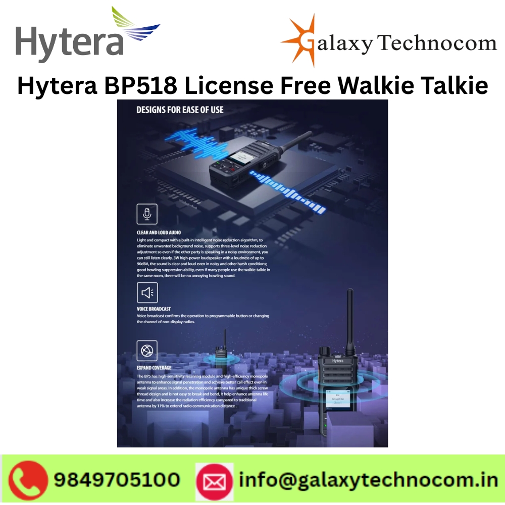 Hytera BP518 License Free Walkie Talkie