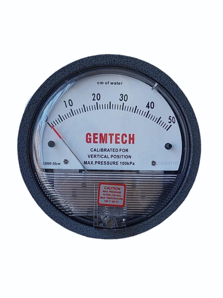Gemtech Instruments G2000-150cm Differential Pressure Gage 0-150 Cm