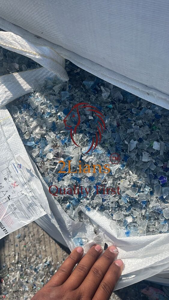 PET bottle flakes Hot washed Sortex Rejection / Blue and transparent