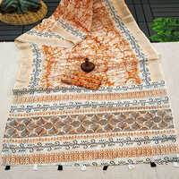 Linen Silver Border Saree