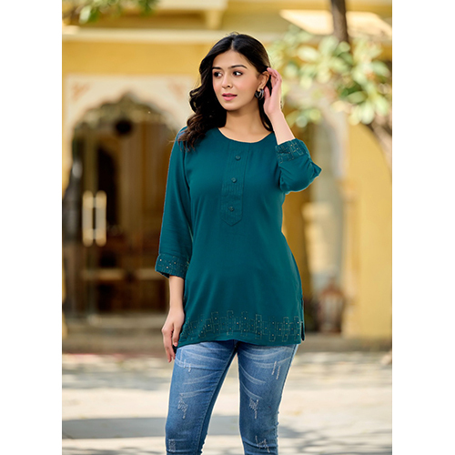 Blue Color  Short Kurti - Color: Different Available