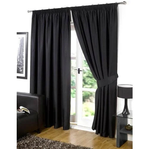 Blackout Door Curtain - Color: Black