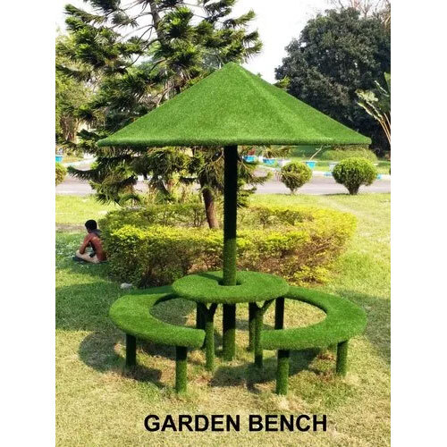 Artificial Grass Garden Bench