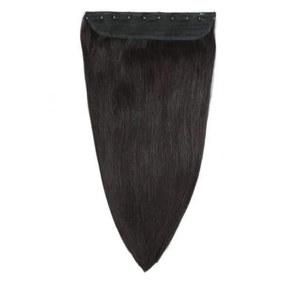 5 Pieces  Remy Clip in Hair Extensions  Dark Brown Color Remy Human Hair Extension