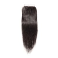 South Indian Temple Remy 4x4 Lace Closure 100% Human Hair, Swiss Lace Natural Black, 18 Inches