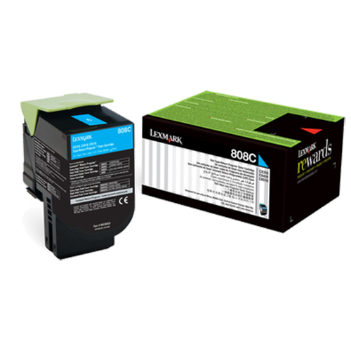 Lexmark 80C80C0 Cyan Toner Cartridge