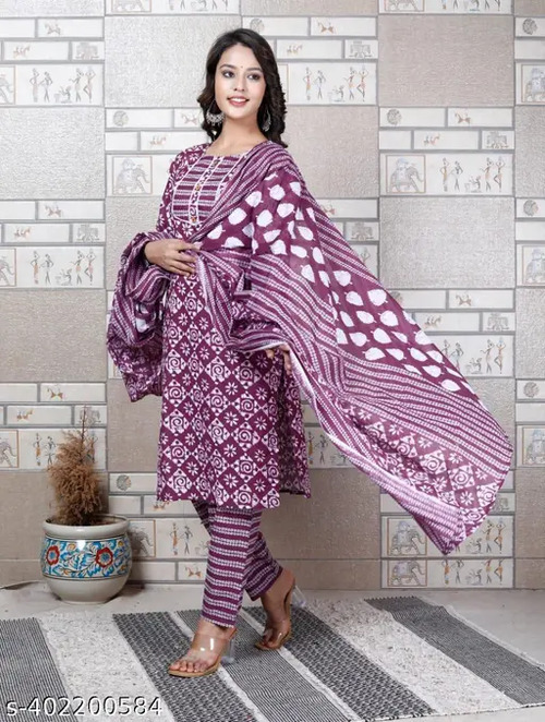 Designer Cotton Kurti Pair