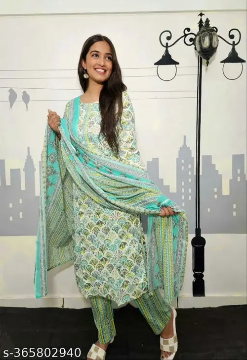 Designer Cotton Kurti Pair