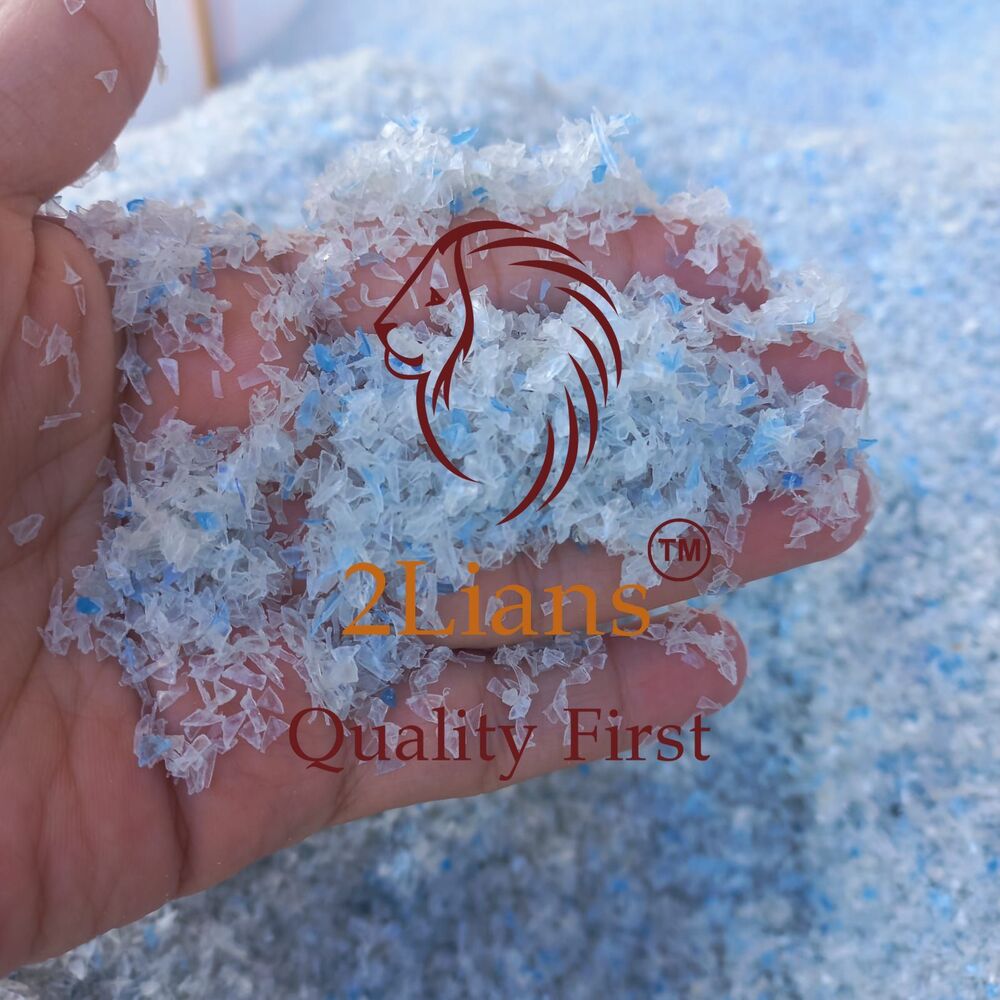 PET Fines Blue and transparent scrap