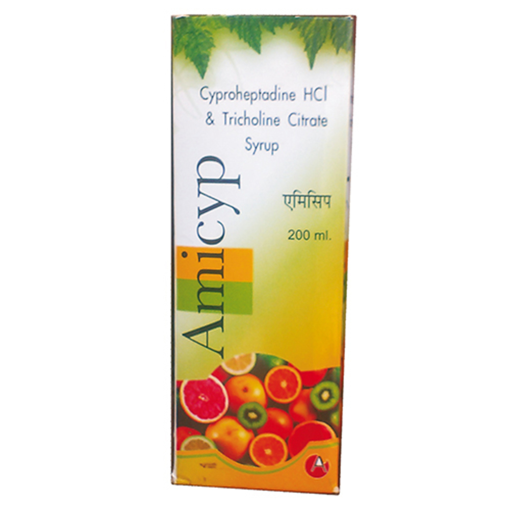 Amicyp-T Syrup 200Ml Cyproheptadine Hci And Tricholine Citrate Syrup - Direction: As Per Suggestion