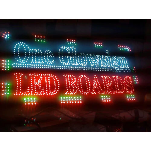 LED Display Sign Board - Multi-Color, Standard Size | Waterproof, Electric Powered, 1-Year Warranty for Reliable Promotional Use