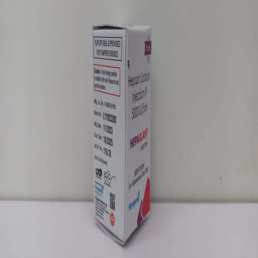 HEPARIN SODIUM 5000 IU INJ.