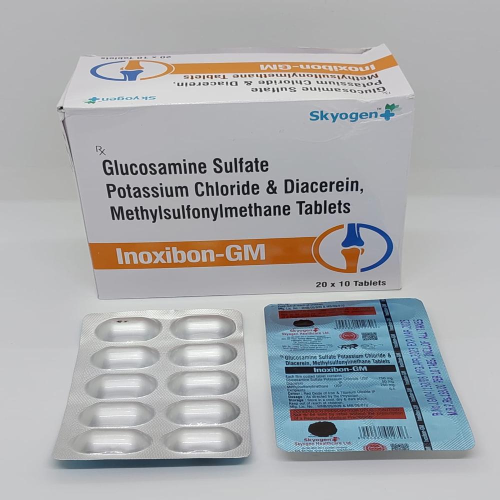 GLUCOSAMINE SULFATE POTASSIUM CHLORIDE ,DIACEREIN METHYLSULFONYLMETHANE TABLET