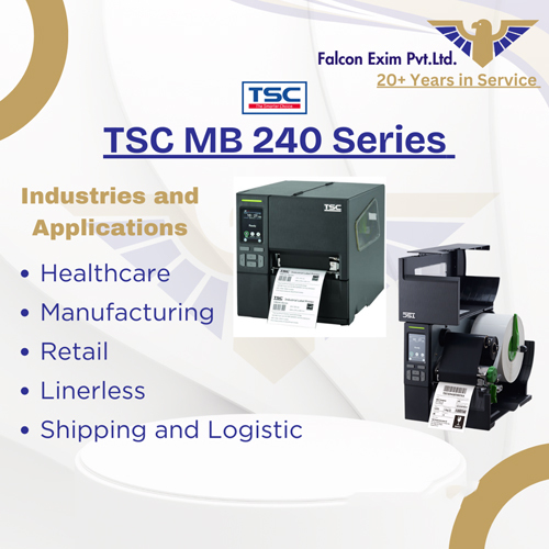 TSC MB 240T - All-Metal Build, 4-Inch Width, Versatile Media Compatibility , Linerless Kit, Internal Rewinder, Peel-Off Kit