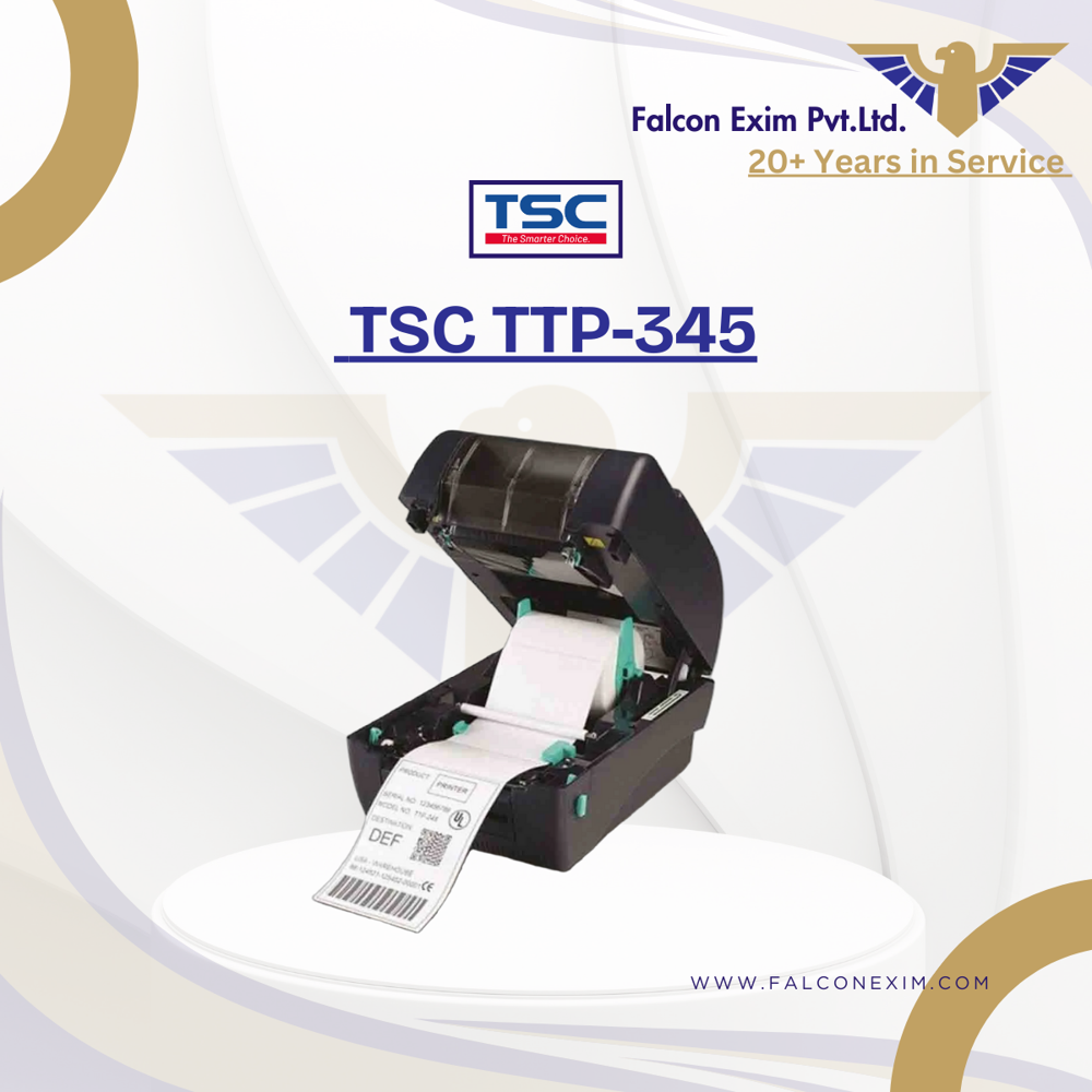 TSC TTP 345 - 300dpi Resolution, 104mm Label Width, 2-5 Inches Per Second Print Speed | Compact Clam-Shell Design, Accurate Label Alignment