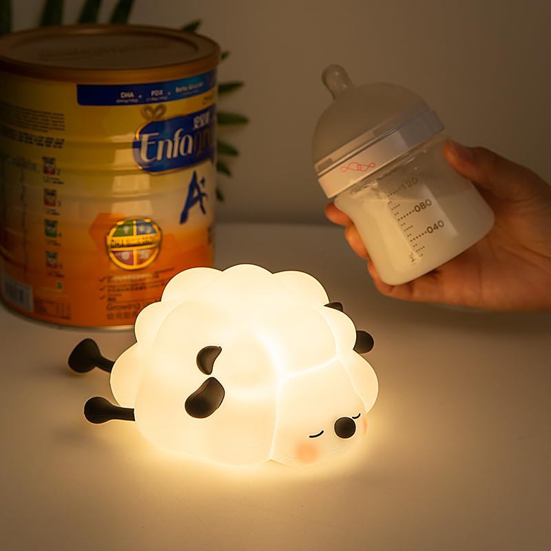 Cute Cartoon Sheep Animal LED Silicone Night 