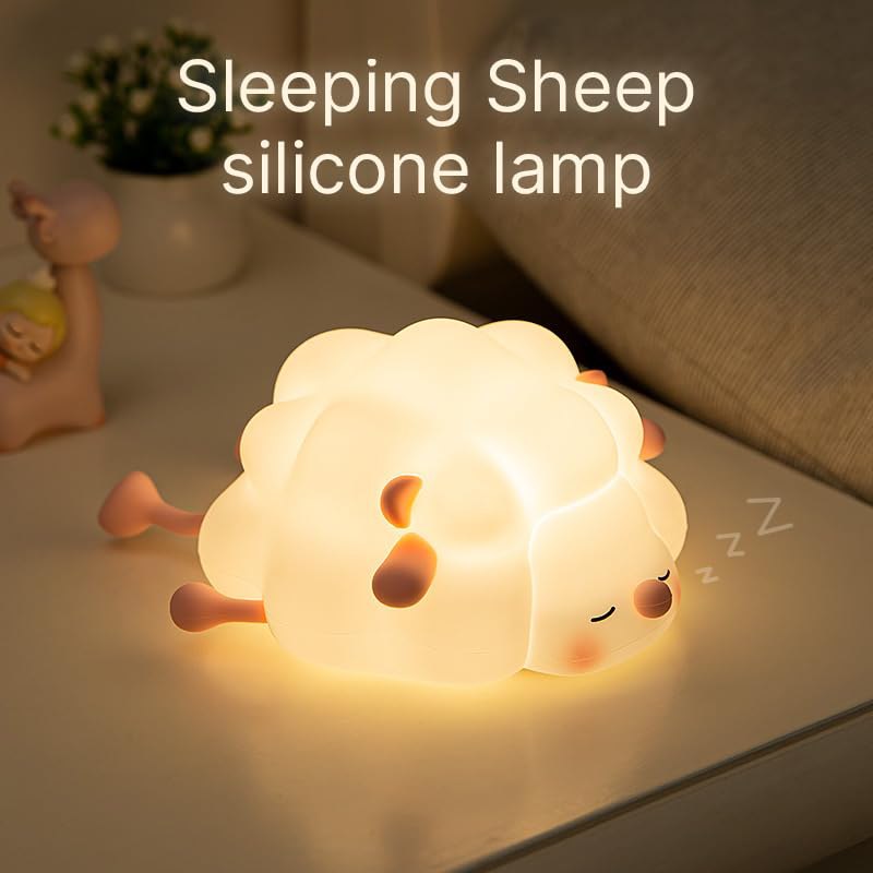 Cute Cartoon Sheep Animal LED Silicone Night 