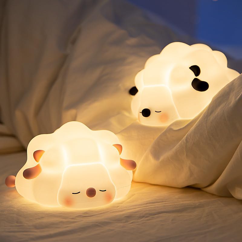 Cute Cartoon Sheep Animal LED Silicone Night 