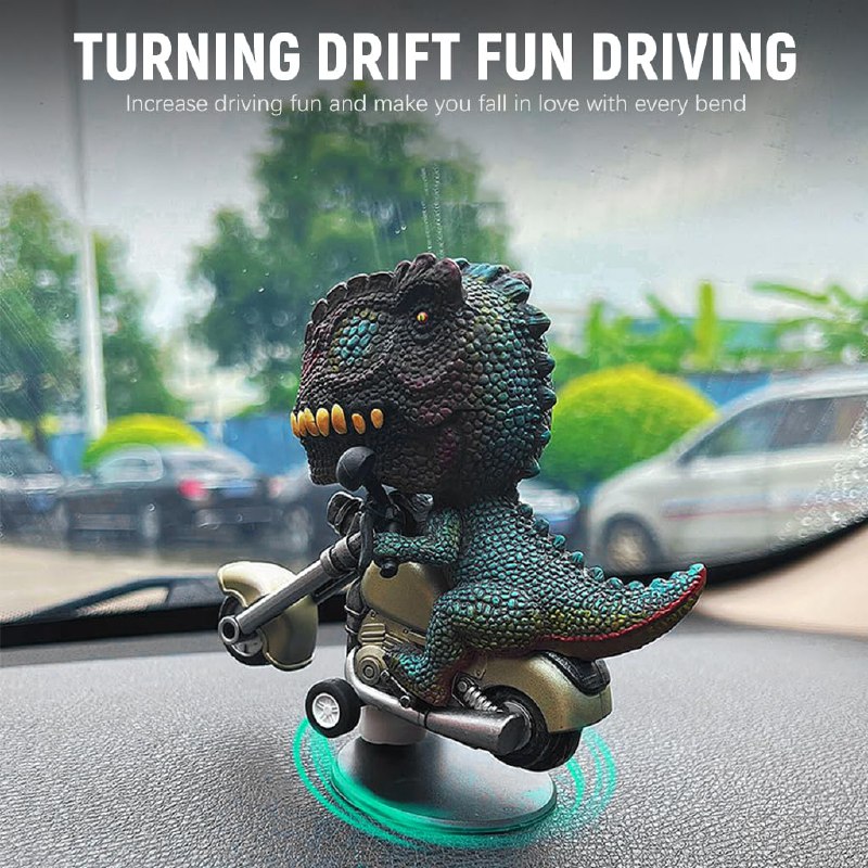 Dashboard Decor Motorcycle Dinosaur 