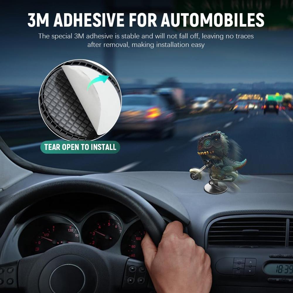 Dashboard Decor Motorcycle Dinosaur 
