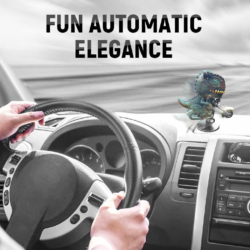 Dashboard Decor Motorcycle Dinosaur 