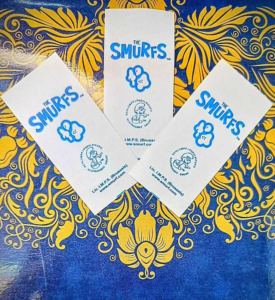 Premium Printed Taffeta Labels - Color: Red And Blue