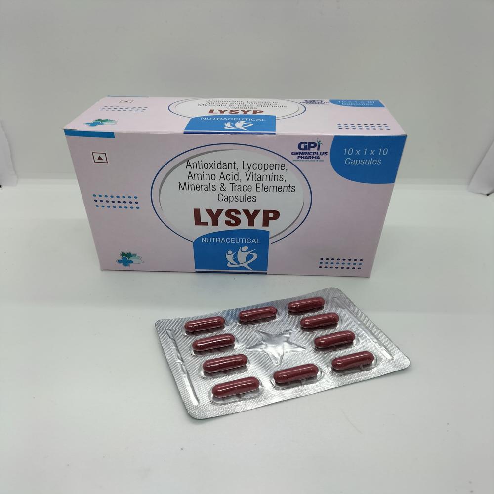 Antioxidant, Lycopene Amino Acid, Vitamins, Minerals And Trace Elements Capsule