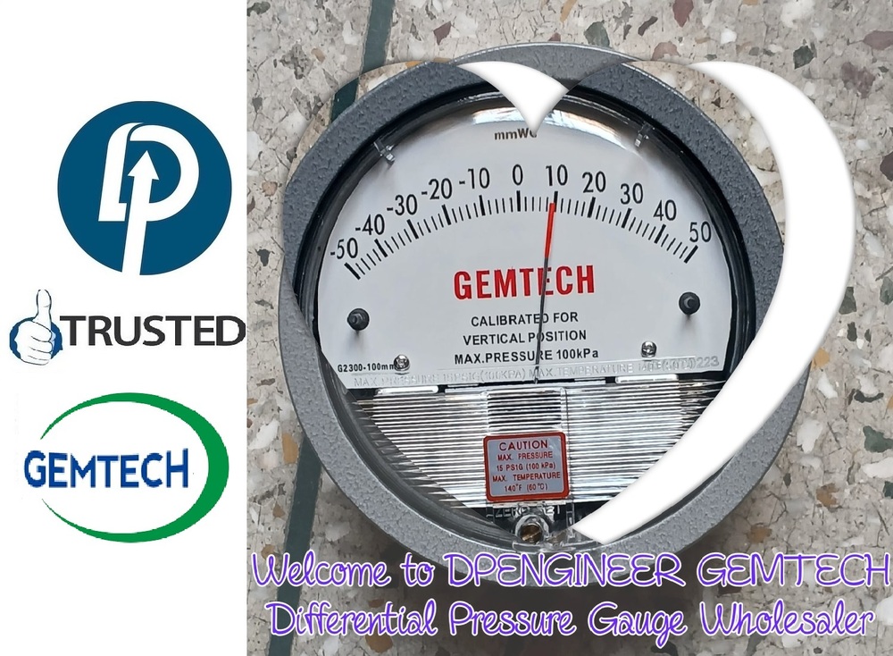 Top Brand GEMTECH Differential Pressure Gauge Online India