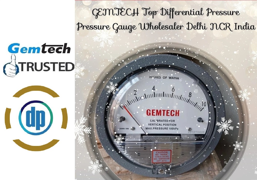 Top Brand GEMTECH Differential Pressure Gauge Online India