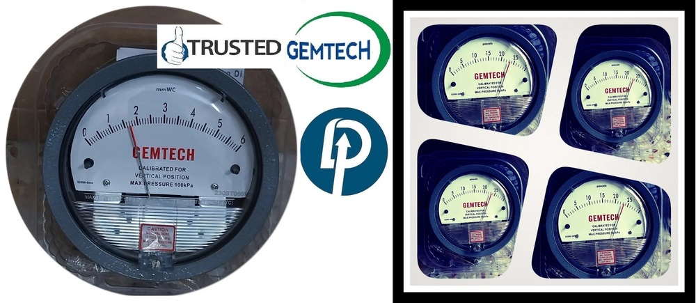 Buy- GEMTECH Differential Pressure Gauge Online India