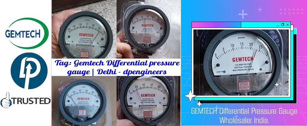 Buy- GEMTECH Differential Pressure Gauge Online India
