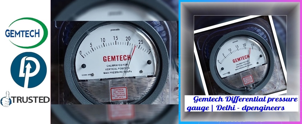 Buy- GEMTECH Differential Pressure Gauge Online India