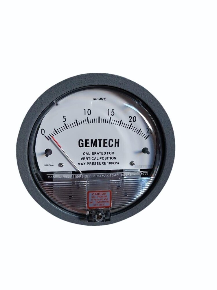 Model G2000-150CM GEMTECH Differential Pressure Gauge Range 0-150 CM W.C