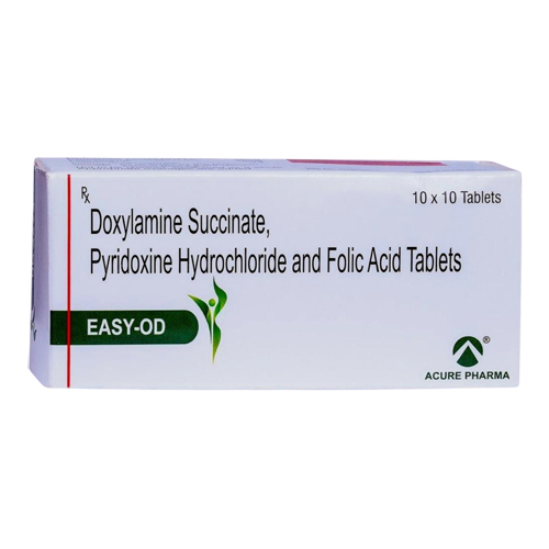 Doxylamine Succinate Pyridoxine Hydrochloride And Folic Acid Tablet - Drug Type: General Medicines