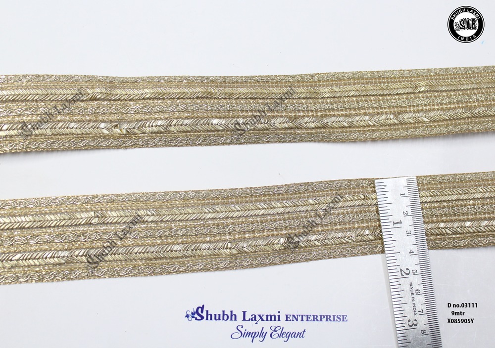 Golden Zari Gota Lace Border