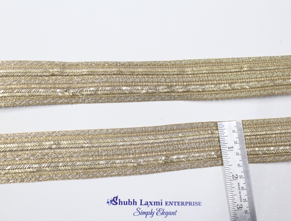 Golden Zari Gota Lace Border