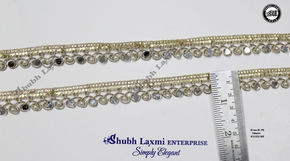 Moti Mirror Work Lace