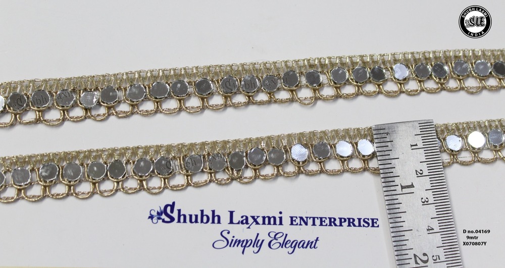 Golden Small Round Mirror Lace
