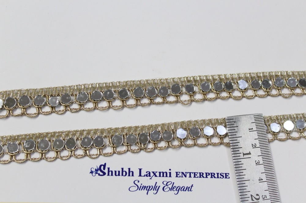 Golden Small Round Mirror Lace