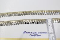 Water Colour Jalebi Lace With Mirror Lace