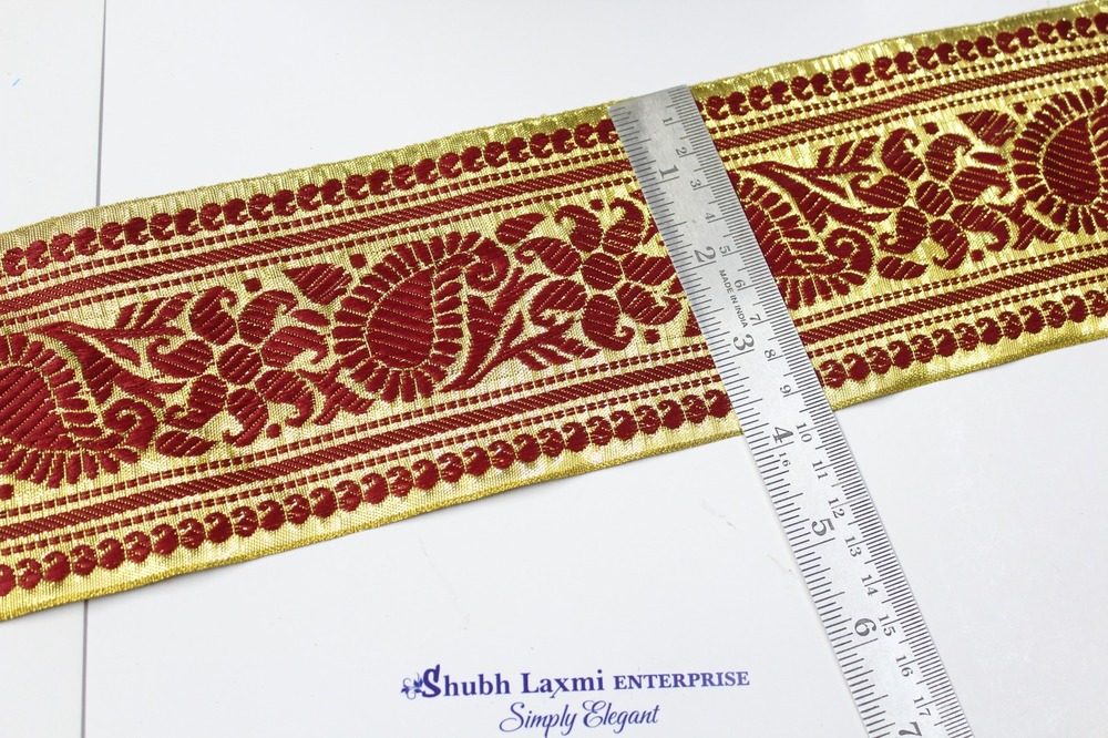Golden Weaving Border Lace