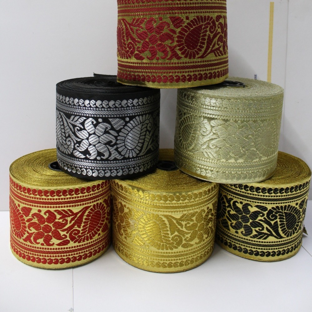 Golden Weaving Border Lace