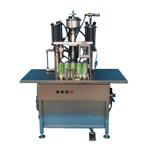 2000 Can Per Hour Aerosol Filling Machine - Filling Material: Stainless Steel