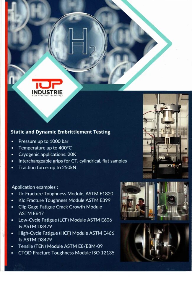 Hydrogen Static & Dynamic Embrittlement Testing Units - Application: Industrial
