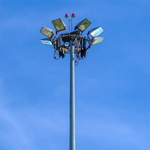 Mild Steel High Mast Lighting System - Color: Silver