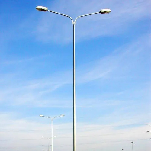 Conical Street Lighting Pole - Color: Silver