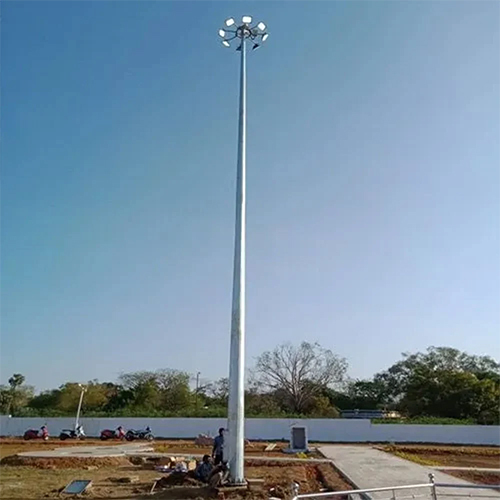 9 Meter Mini High Mast Pole Led Light - Color: Silver